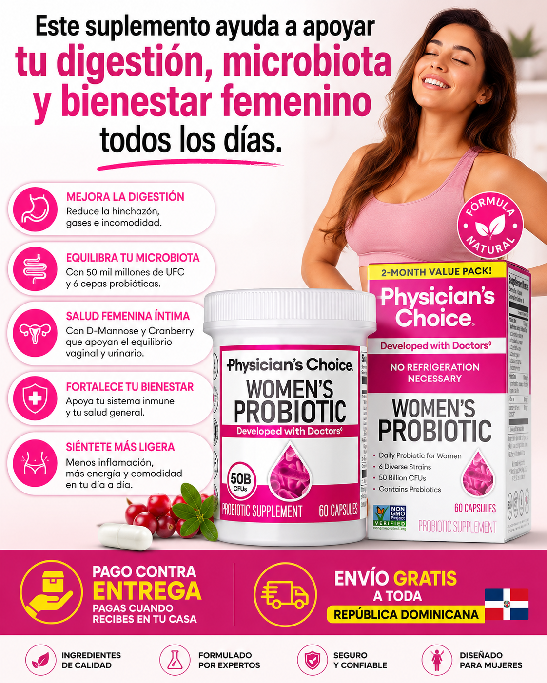 Physician's Choice Probióticos Salud Femenina