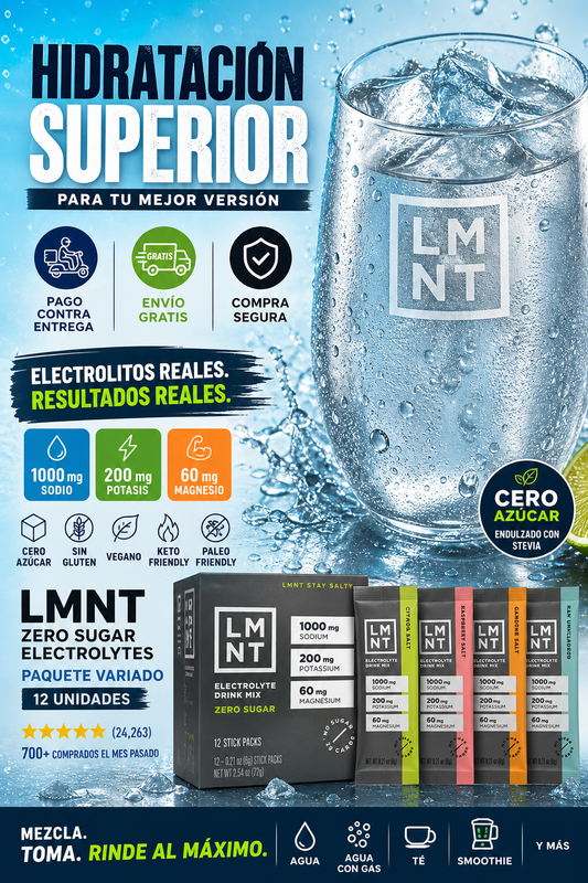 Electrolitos CERO Azúcar LMNT Pack 12