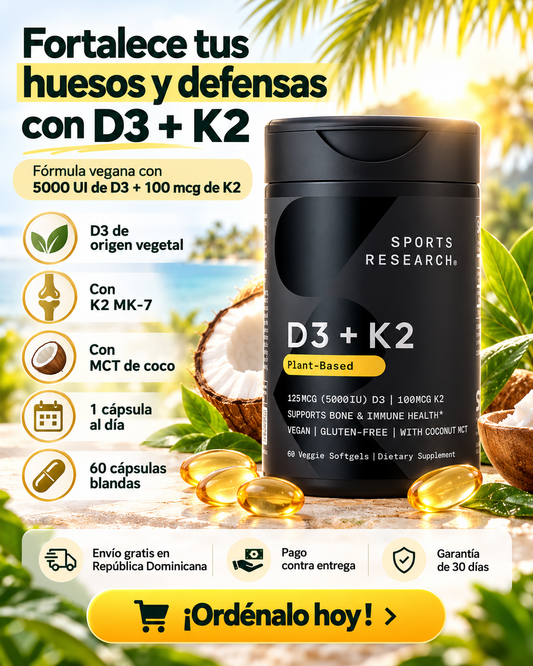Sports Research® Vitamina D3 + K2