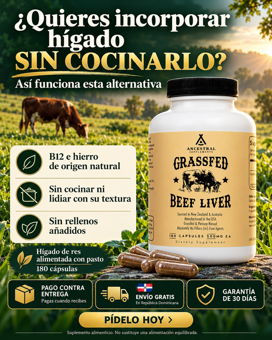 Suplemento de Hígado de Res 100% Alimentado con Pasto – Nutrición Ancestral y Energía Vital (Liofilizado)