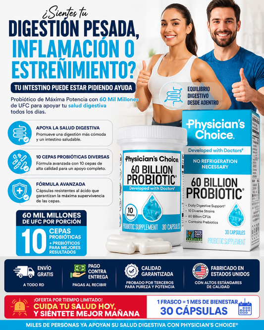 Physician's Choice Probióticos 60 mil millones de UFC